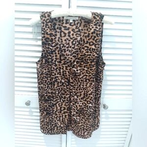 Leopard print sleeveless top, Daniel Rainn, Small